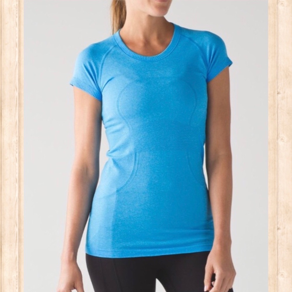 Lululemon blue Run Swiftly short sleeve top